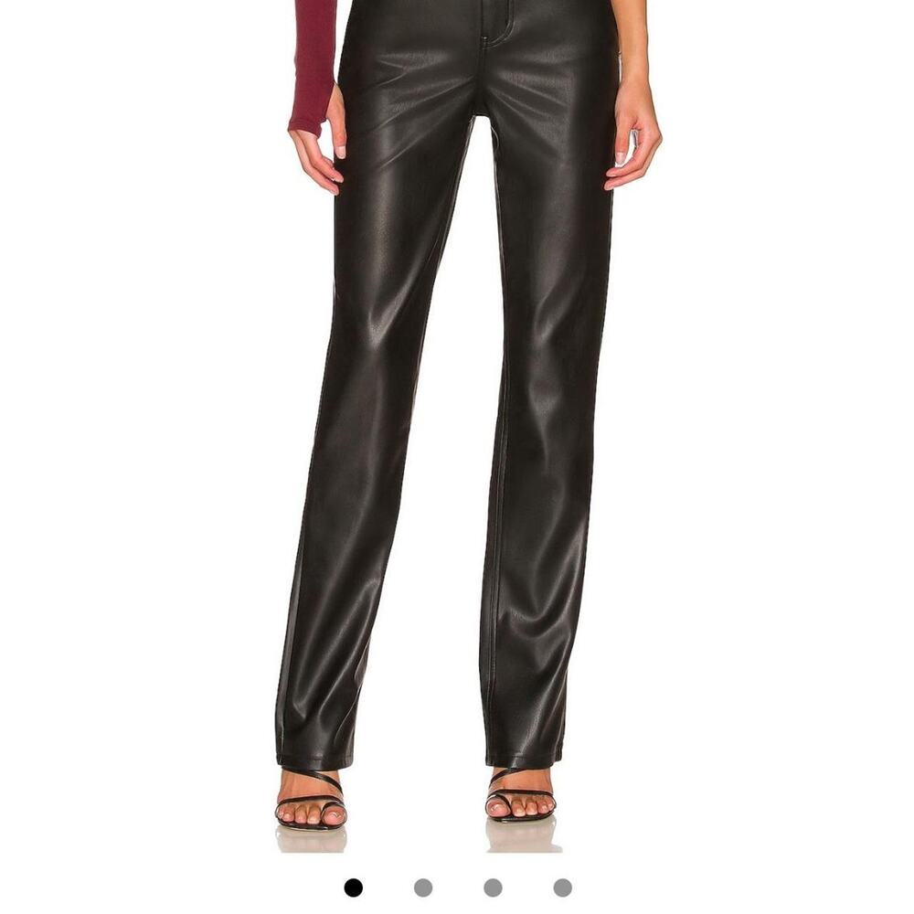 Afrm black faux leather pants